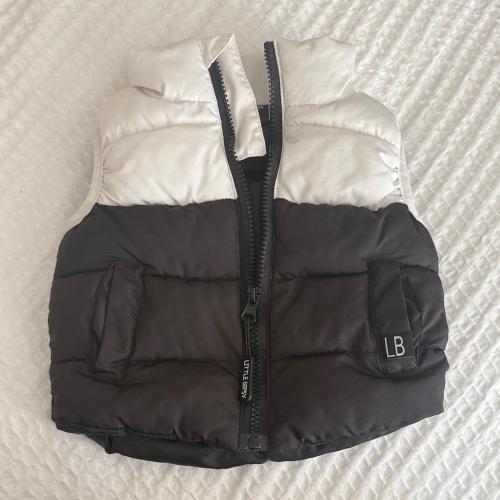 Little Bipsy Black and White Puffer Vest